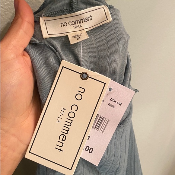 NO COMMENT NWTs Chic Ribbed Long Sleeve Top - Picture 11 of 12